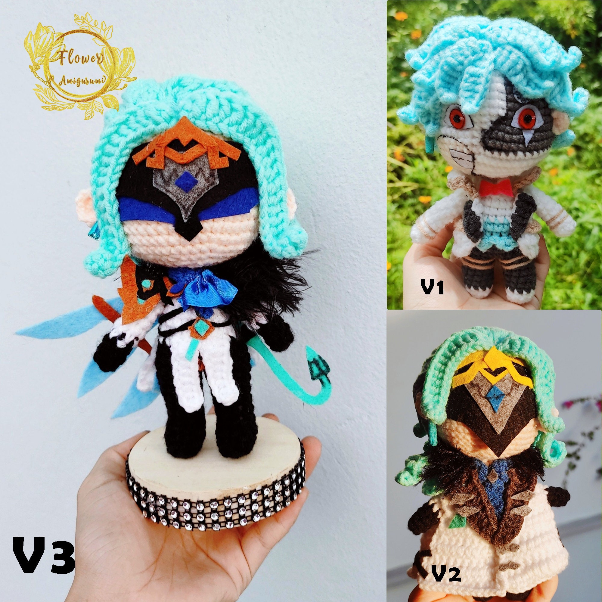 Fanmade Dottore Colection Crochet Doll Amigurumi, Genshin Impact Il Dottore The Doctor Plush, Genshin Plush,Genshin Crochet,Genshin Plushies