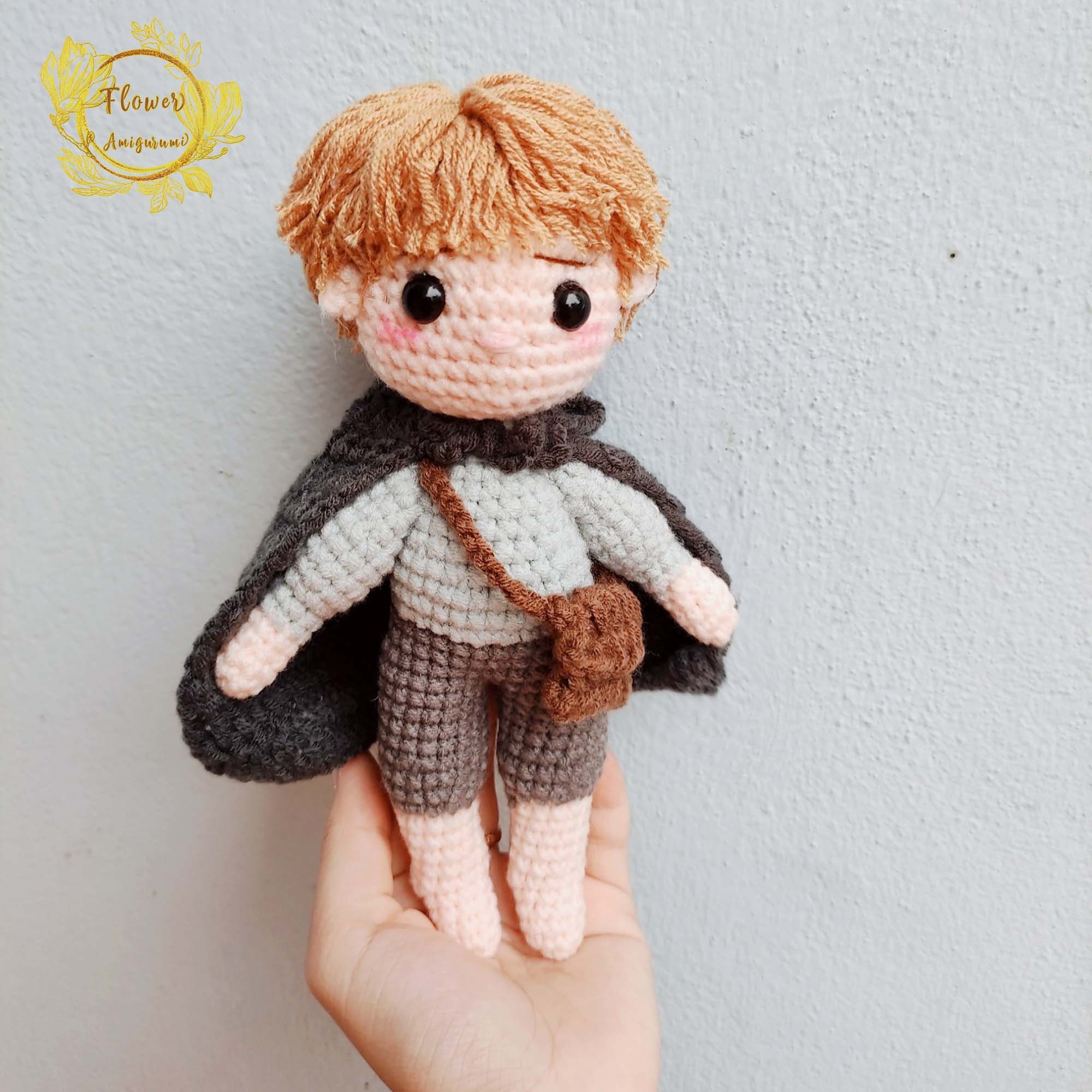 Fanmade Lord of the ring - Samwise Gamgee Crochet Amigurumi,Samwise Plush,Samwise Figure,Samwise Plushies,Samwise crochet doll