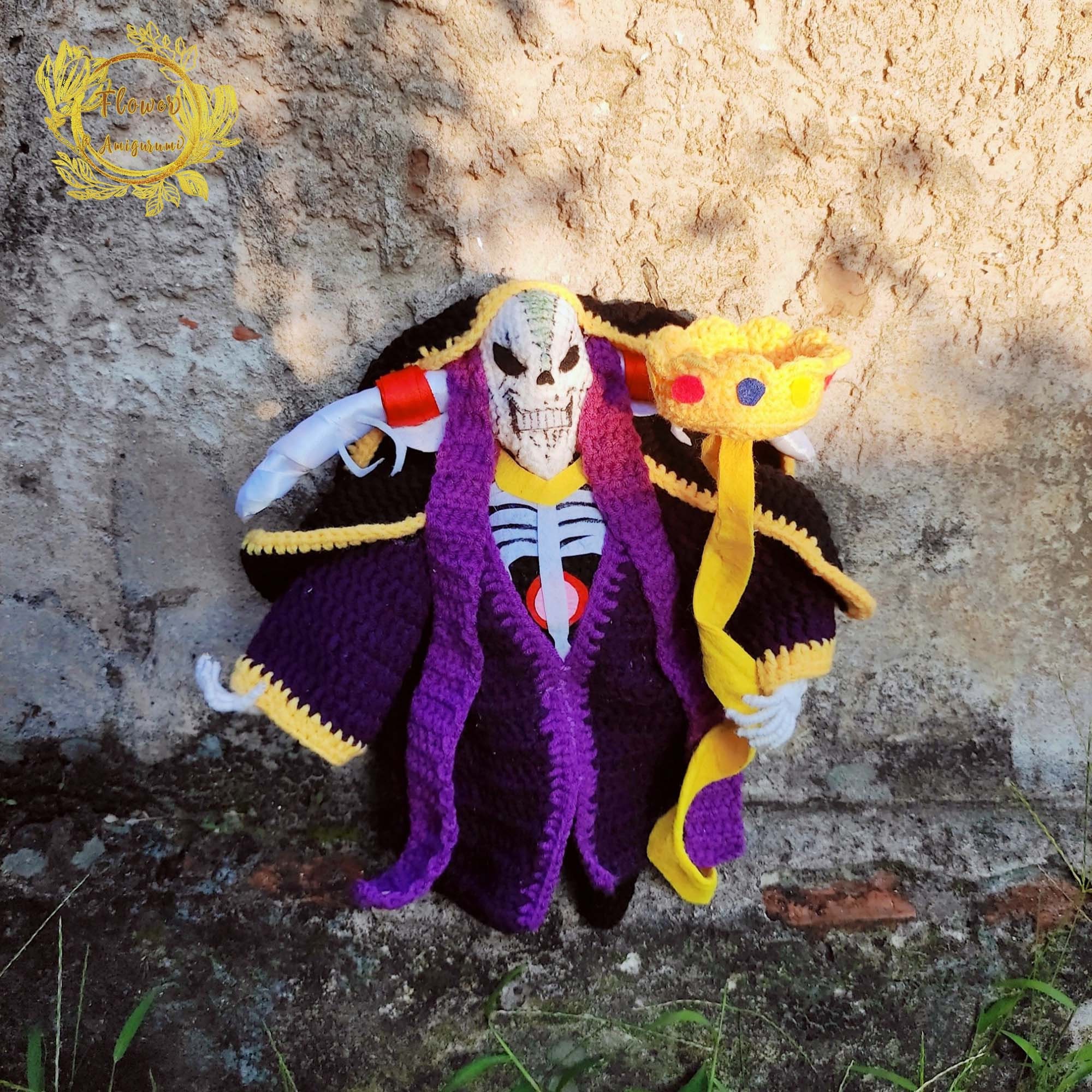 Fanmade Ainz Ooal Overlord Crochet Amigurumi, Ainz Ooal Plush, Ainz Ooal Plushies, Ainz Ooal Dolls, Ainz Ooal Amigurimi, Ainz Ooal Crochet