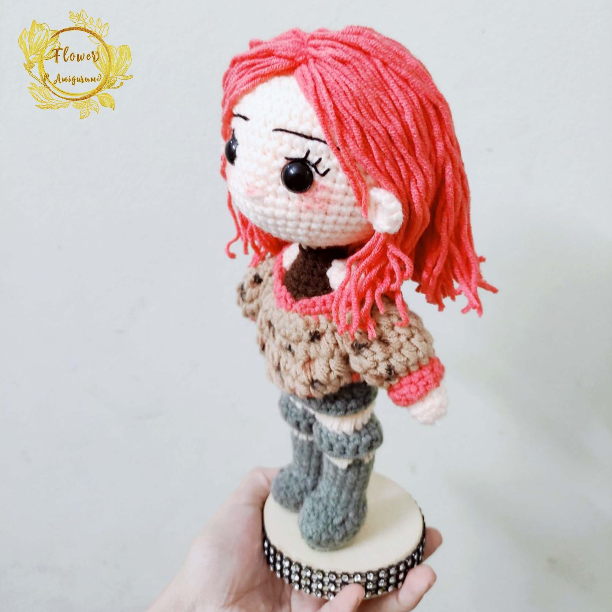 Fanmade Black Stones x NANA Hachiko Crochet Doll Amigurumi, NANA Hachiko Doll, NANA Hachiko Plushies Amigurumi Crochet