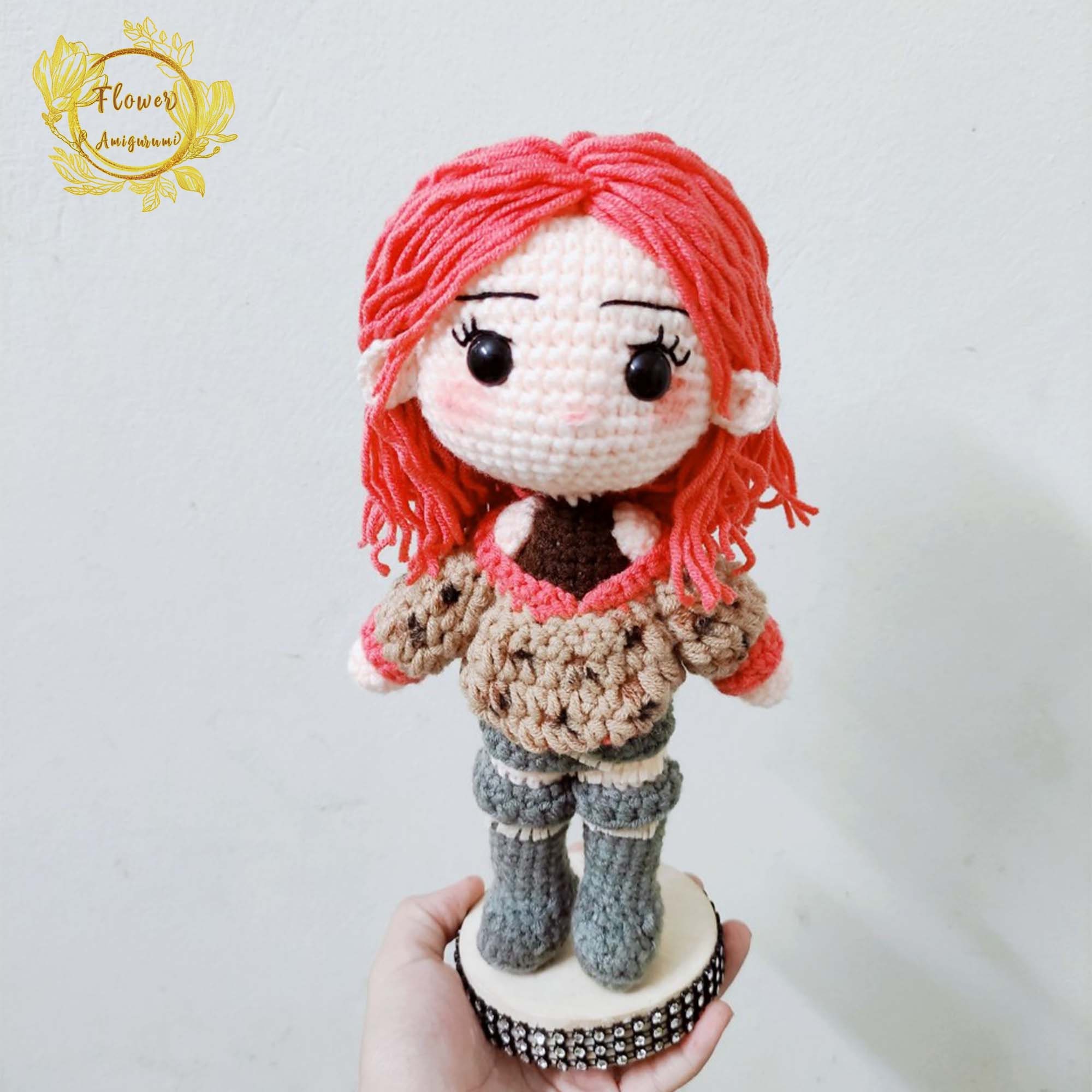 Fanmade Black Stones x NANA Hachiko Crochet Doll Amigurumi, NANA Hachiko Doll, NANA Hachiko Plushies Amigurumi Crochet