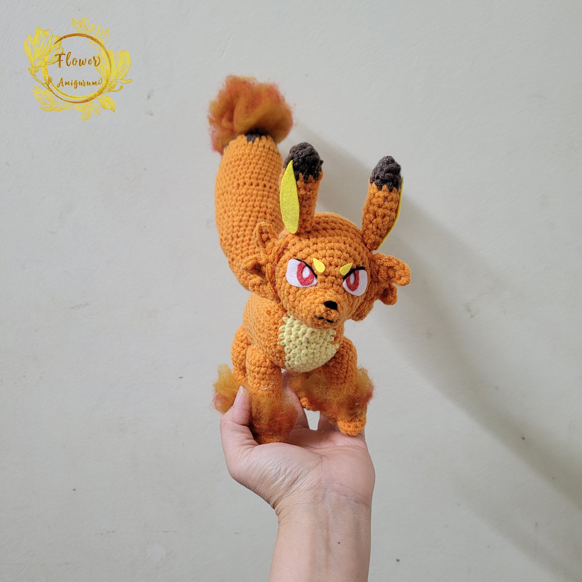 Fanmade Foxparks In Palworld Crochet Doll Amigurumi, Foxparks Plush, Foxparks Plushies, Foxparks Crochet Doll, Tanzee, Lifmunk, Cattiva