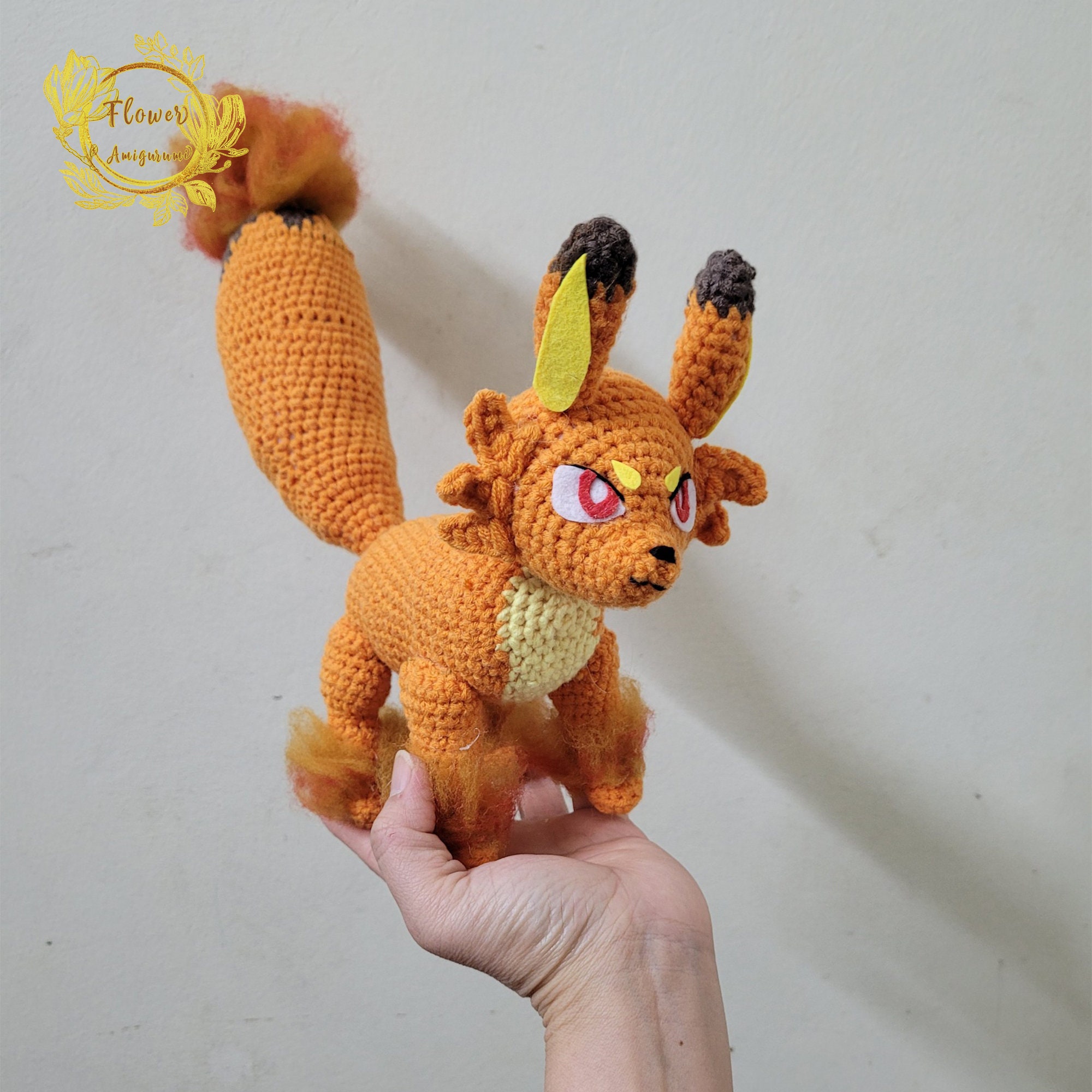 Fanmade Foxparks In Palworld Crochet Doll Amigurumi, Foxparks Plush, Foxparks Plushies, Foxparks Crochet Doll, Tanzee, Lifmunk, Cattiva