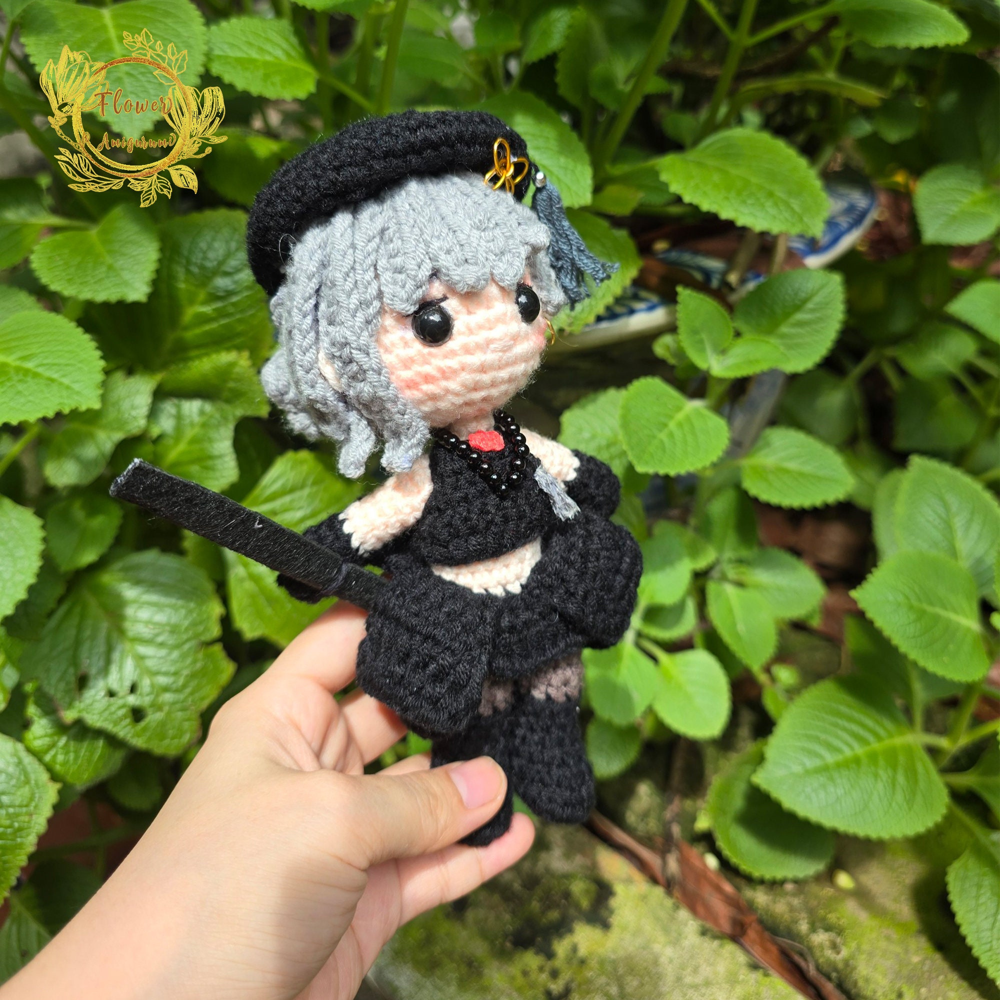 Fanmade Wuthering Waves Sanhua Plushies Doll Amigurumi Chibi Style,  Wuthering Waves Plush Crochet,  Wuthering Waves Plushies Doll Sanhua