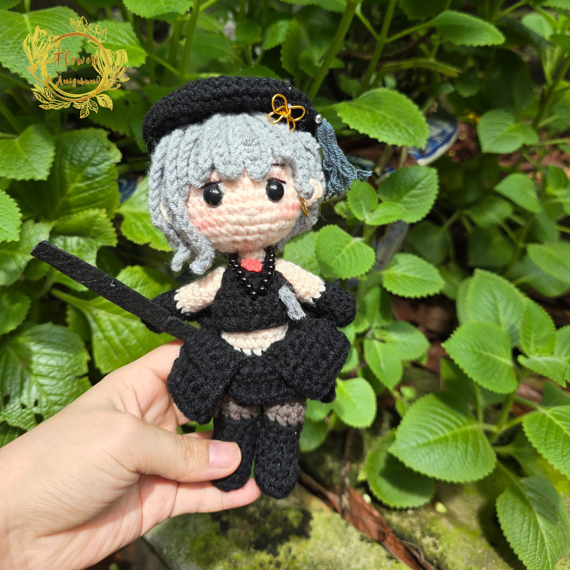 Fanmade Wuthering Waves Sanhua Plushies Doll Amigurumi Chibi Style,  Wuthering Waves Plush Crochet,  Wuthering Waves Plushies Doll Sanhua