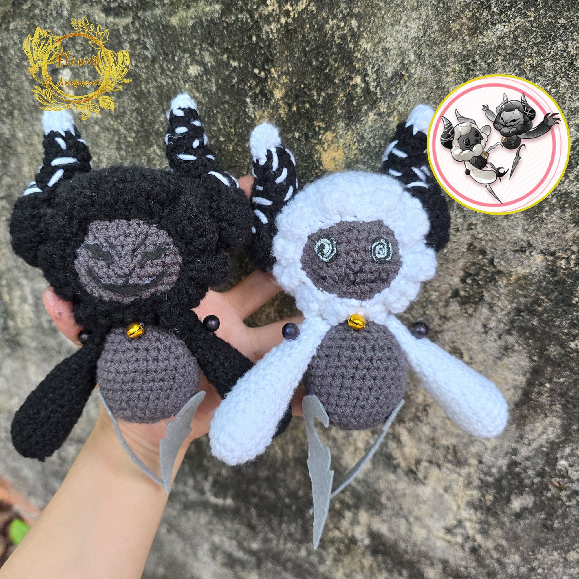 Fanmade Wuthering Waves Cosmos & Clouldy Encore Plushies Doll Amigurumi Chibi Style,  Wuthering Waves Plush Crochet, Wuthering Waves Encore